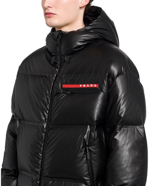 prada women's long puffer|prada light nylon puffer jacket.